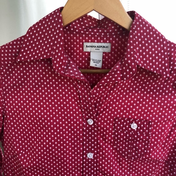Banana Republic Pink Button Up XS - Picture 3 of 5